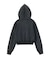 FADED CUT OFF COMPACT ZIP UP SWEWAT HOODIE