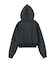 FADED CUT OFF COMPACT ZIP UP SWEWAT HOODIE