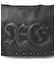 XG LOGO PATCH STUDDED FAUX LEATHER SHOULDER BAG