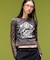 SPRAY LOGO MESH L/S COMPACT TOP