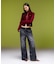 METAL LOGO STUDDED FAUX LEATHER BELT