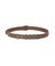 METAL LOGO STUDDED FAUX LEATHER BELT