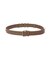 METAL LOGO STUDDED FAUX LEATHER BELT