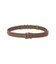 METAL LOGO STUDDED FAUX LEATHER BELT