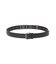 METAL LOGO STUDDED FAUX LEATHER BELT
