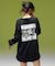 BRUSHED COLLAGE GRAPHIC LOGO L/S BIG TEE DRESS