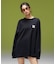 BRUSHED COLLAGE GRAPHIC LOGO L/S BIG TEE DRESS