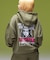 FACE BOX AND MESSAGE ZIP UP SWEAT HOODIE
