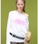 SCRIPT LOGO ONE SHOULDER L/S TEE