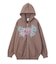 BUTTERFLY EMBLEM ZIP UP SWEAT HOODIE