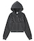 STUDDED XG LOGO ZIP UP SWEAT COMPACT HOODIE