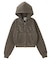 STUDDED XG LOGO ZIP UP SWEAT COMPACT HOODIE