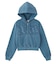 STUDDED XG LOGO ZIP UP SWEAT COMPACT HOODIE