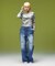 FADED WIDE LEG FLARE DENIM PANTS