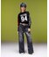 FADED WIDE LEG FLARE DENIM PANTS