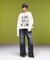 FADED WIDE LEG FLARE DENIM PANTS