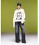 FADED WIDE LEG FLARE DENIM PANTS