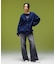 FADED WIDE LEG FLARE DENIM PANTS
