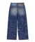 FADED WIDE LEG FLARE DENIM PANTS