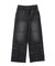 FADED WIDE LEG FLARE DENIM PANTS