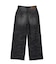 FADED WIDE LEG FLARE DENIM PANTS