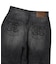 FADED WIDE LEG FLARE DENIM PANTS