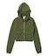 FADED SWEAT AND RIB ZIP UP COMPACT HOODIE