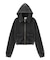 FADED SWEAT AND RIB ZIP UP COMPACT HOODIE