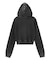 FADED SWEAT AND RIB ZIP UP COMPACT HOODIE