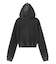 FADED SWEAT AND RIB ZIP UP COMPACT HOODIE