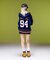 NUMBER AND LOGO JACQUARD ZIP UP KNIT TOP