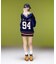 NUMBER AND LOGO JACQUARD ZIP UP KNIT TOP