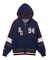 NUMBER AND LOGO JACQUARD ZIP UP KNIT TOP