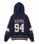 NUMBER AND LOGO JACQUARD ZIP UP KNIT TOP