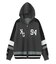 NUMBER AND LOGO JACQUARD ZIP UP KNIT TOP