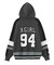 NUMBER AND LOGO JACQUARD ZIP UP KNIT TOP