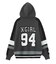 NUMBER AND LOGO JACQUARD ZIP UP KNIT TOP