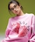 STRAWBERRY AND LOGO JACQUARD KNIT TOP