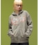 LETTERING SPRAY LOGO ZIP UP SWEAT HOODIE