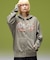 LETTERING SPRAY LOGO ZIP UP SWEAT HOODIE