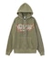 LETTERING SPRAY LOGO ZIP UP SWEAT HOODIE