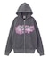 LETTERING SPRAY LOGO ZIP UP SWEAT HOODIE
