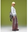 FADED 2WAY WIDE LEG WORK PANTS