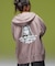 BRUSHED COLLAGE GRAPHIC FACE PATCH ZIP UP SWEAT HOODIE