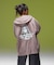 BRUSHED COLLAGE GRAPHIC FACE PATCH ZIP UP SWEAT HOODIE