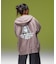BRUSHED COLLAGE GRAPHIC FACE PATCH ZIP UP SWEAT HOODIE