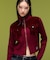 VELOUR AND KNIT ZIP UP TOP