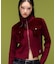 VELOUR AND KNIT ZIP UP TOP