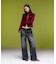 VELOUR AND KNIT ZIP UP TOP