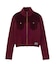 VELOUR AND KNIT ZIP UP TOP